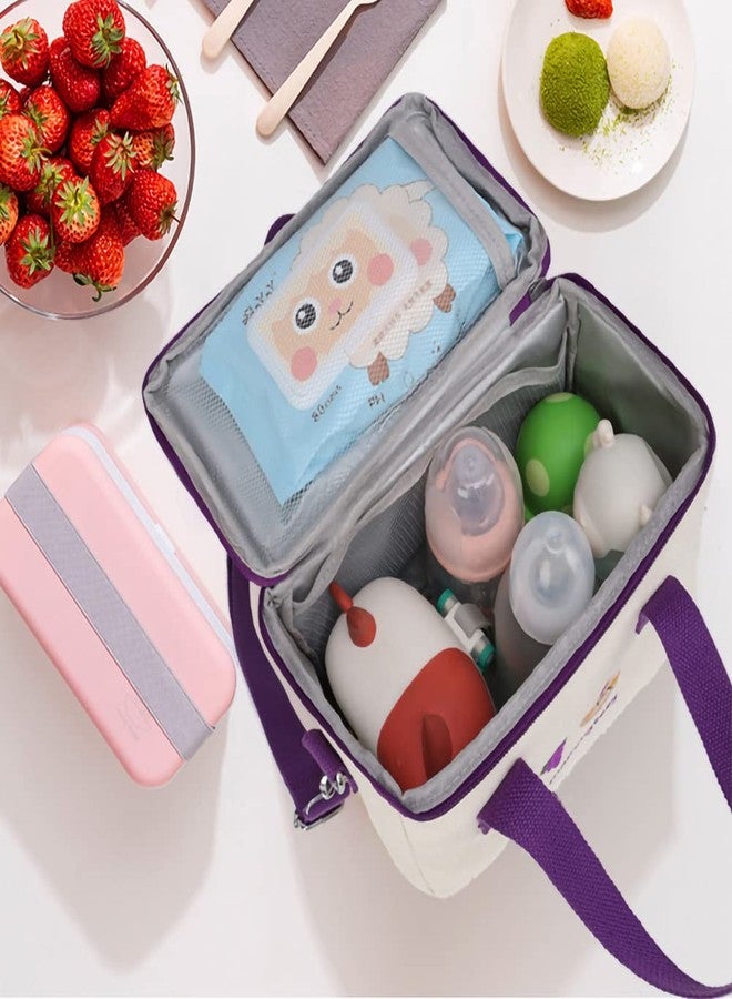 Dreamfocus Cute Insulated Lunch Bag for Girls, Large Capacity, Handle and Strap, Kawaii Lunch Box for Kids Teen Women Work School Gifts - Image 5